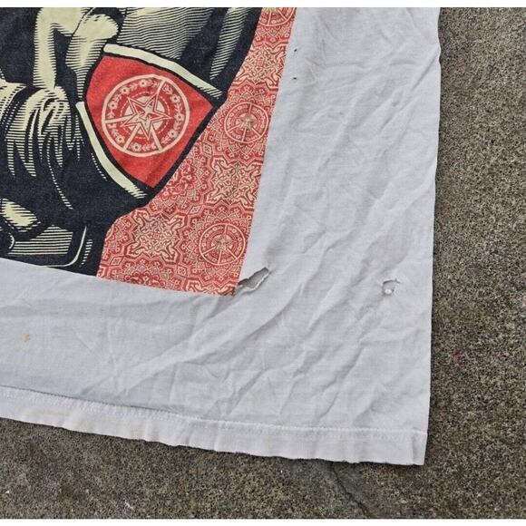 Y2k Obey Ak47 AR-15 Guns And Roses Art T Shirt Resistance Obey Propaganda - Picture 3 of 6